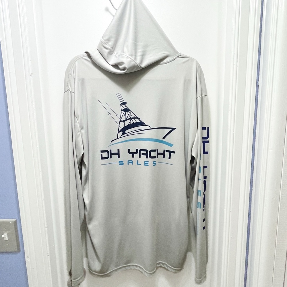 BAW Men's Moisture Wicking Long Sleeve Shirt with Hood UPF50+ Fishing Shirt